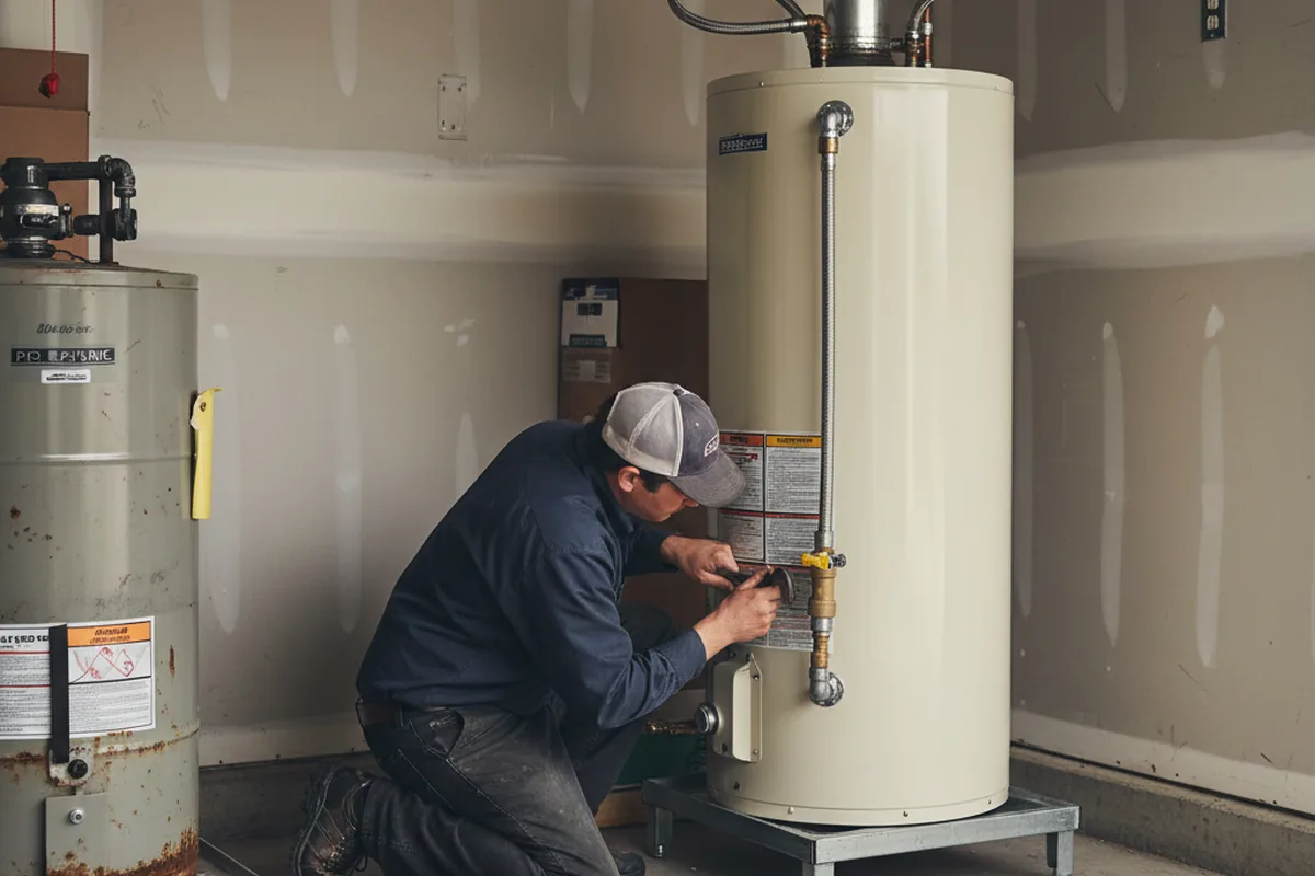 Water heater and shutoff valve replacement in Falcon